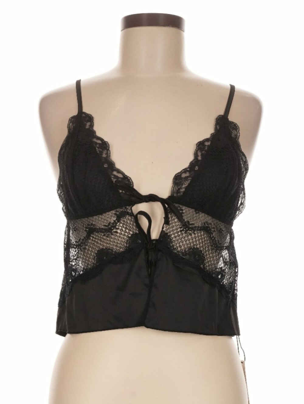 Kat The Label Black Lace Tank lingerie Top Medium
